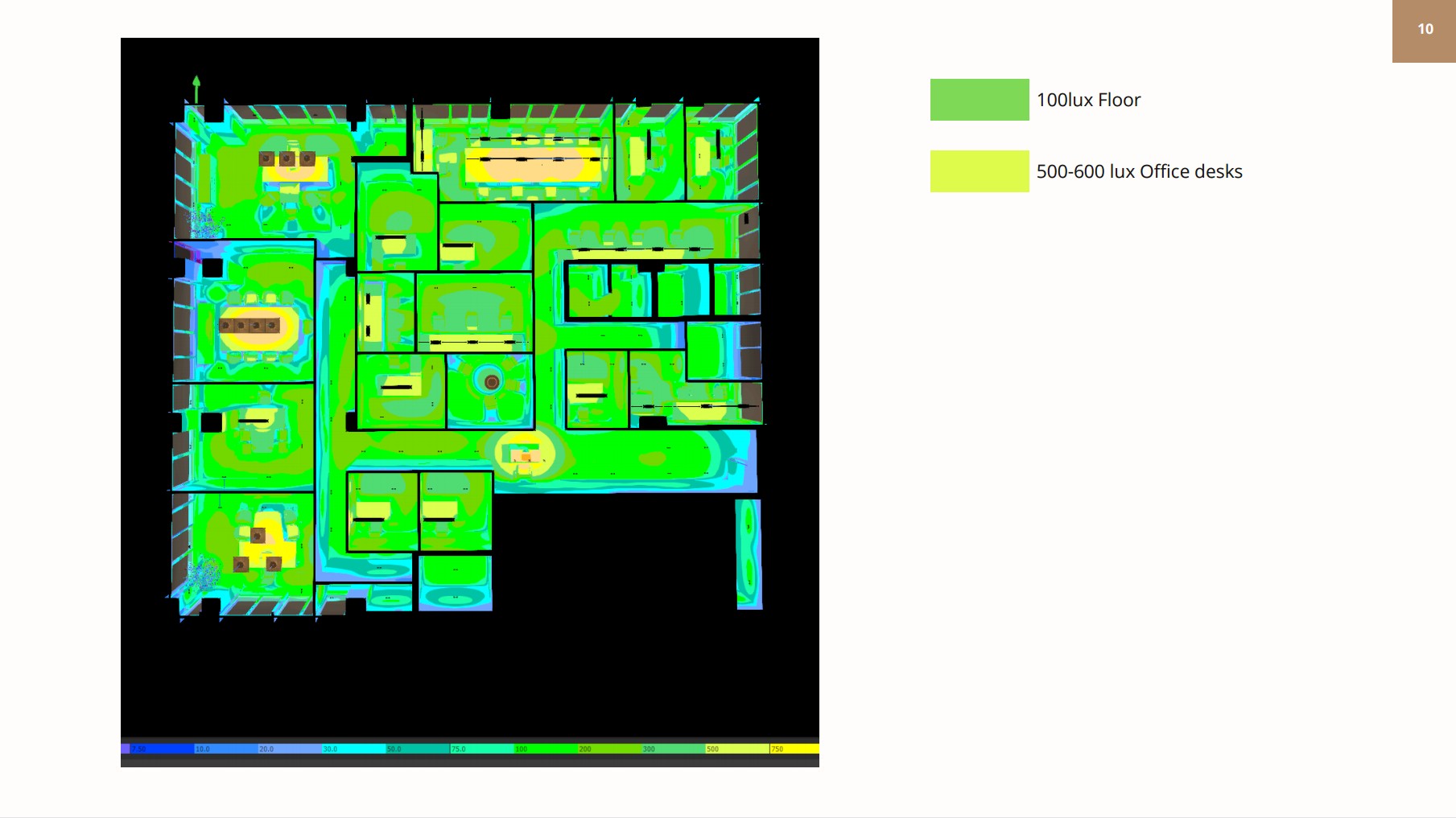 Falschfarben Analyse Lichtplanung