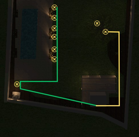 Lichtkonzept Privatgarten Gneis Salzburg