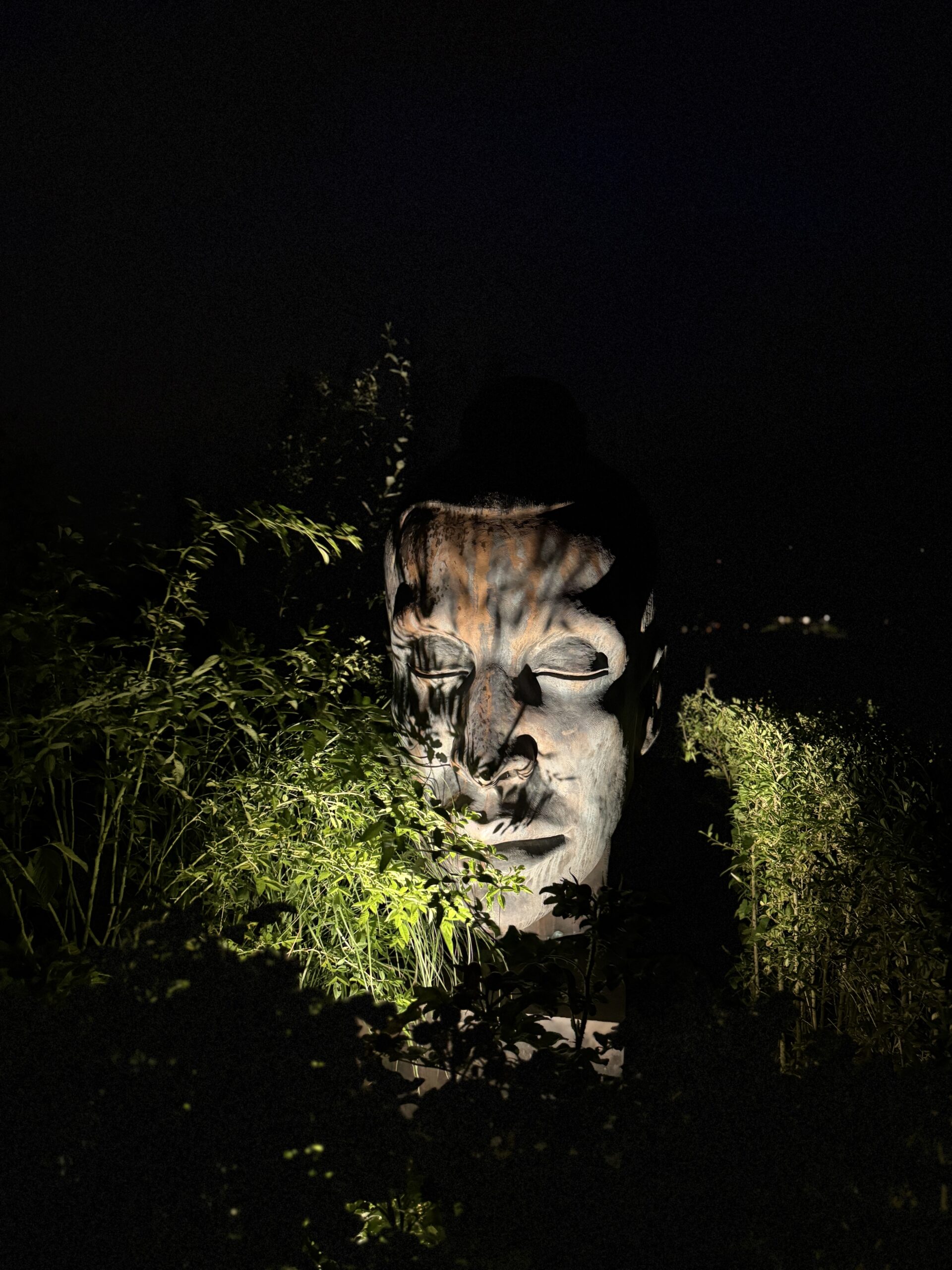 Akzentlicht Skulptur Privatgarten Gneis Salzburg