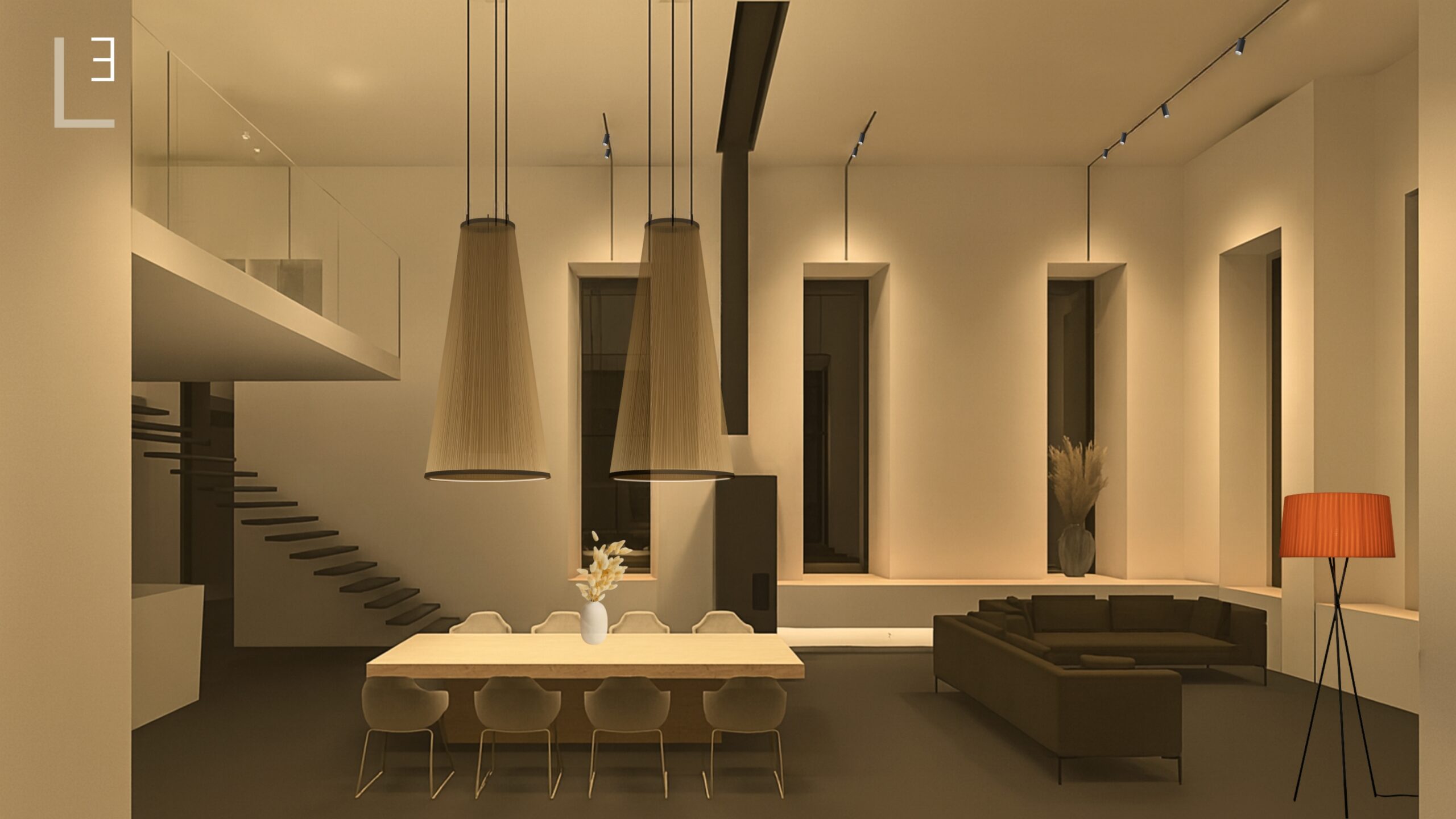 Detail Lichtkonzept Wohnzimmer Salzburg